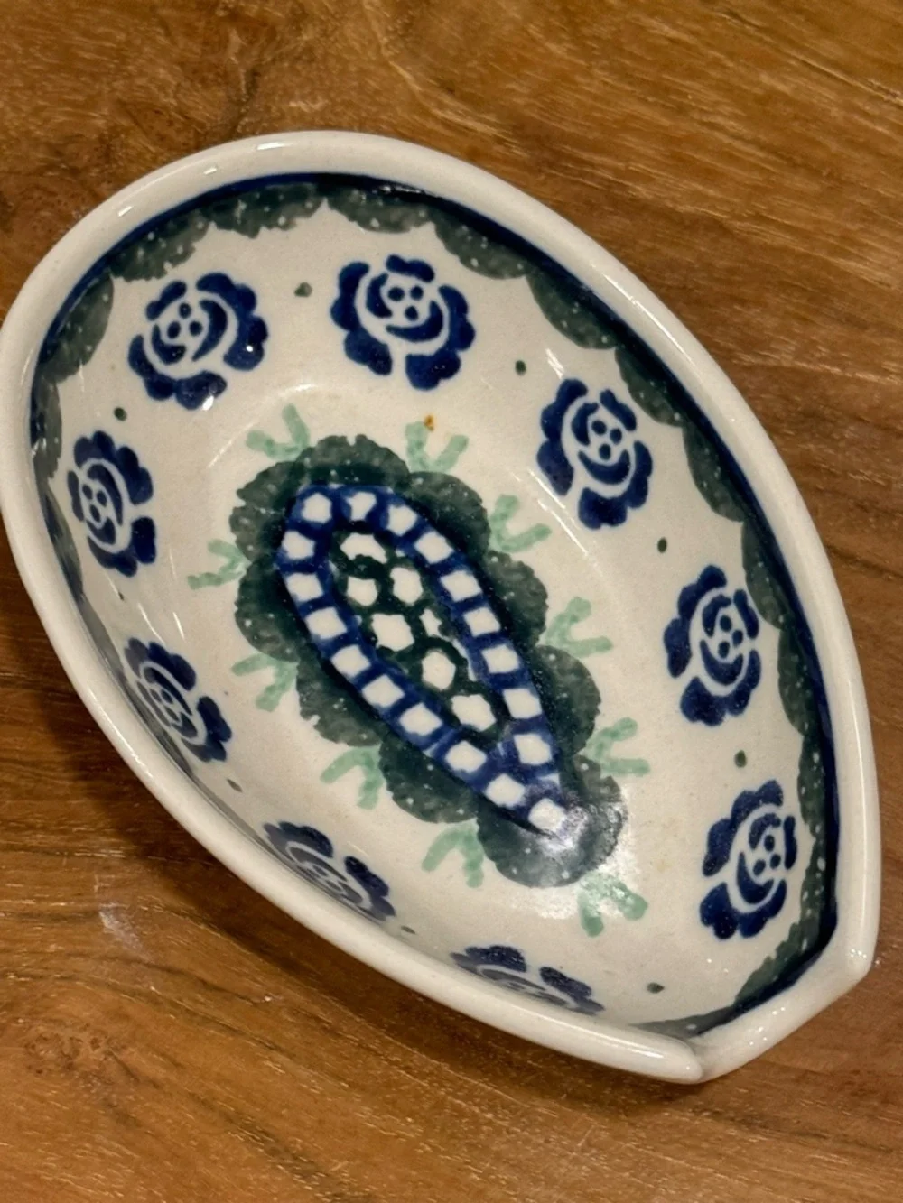 Polish Pottery spoon rest, 5